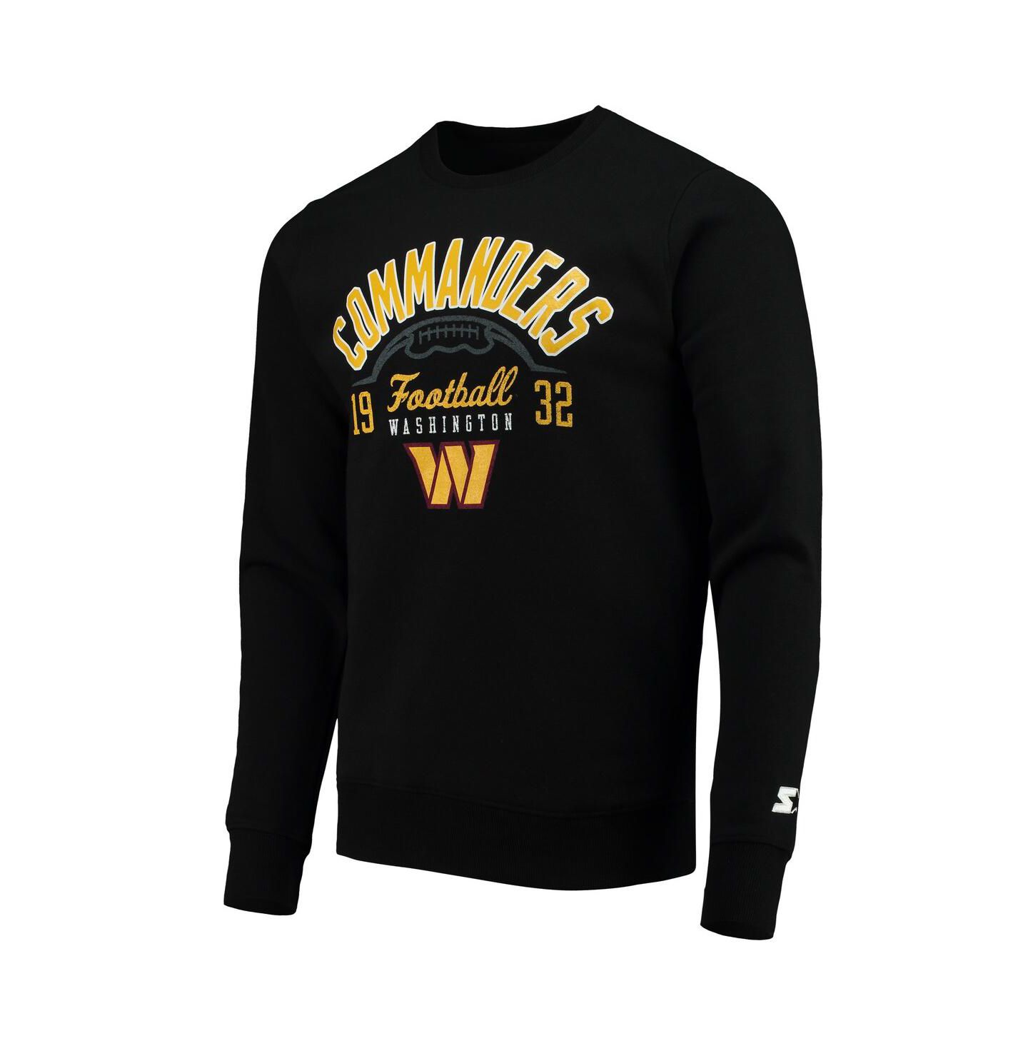 Мужская толстовка Starter Black Washington Commanders Pullover — фото 3