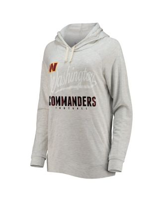 Women's Oatmeal Washington Commanders Pre-Game Raglan Pullover Hoodie