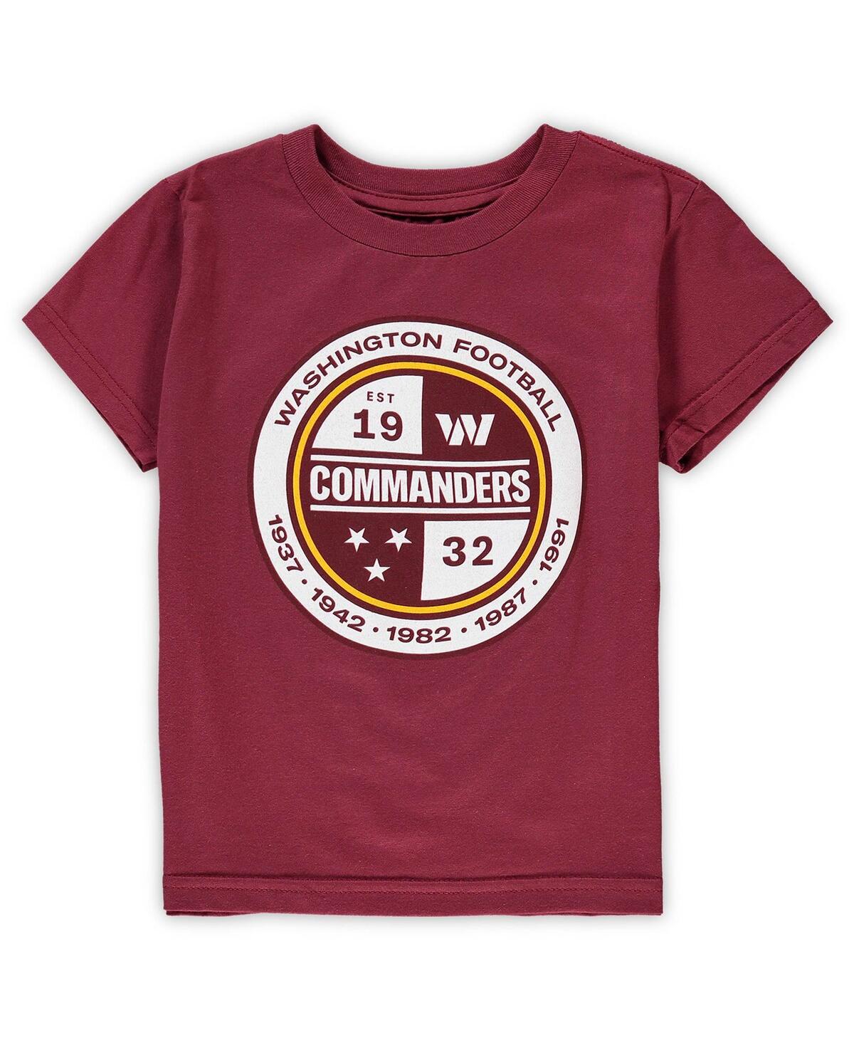 Outerstuff Babies' Preschool Boys And Girls Burgundy Washington Commanders Secondary Logo T-shirt