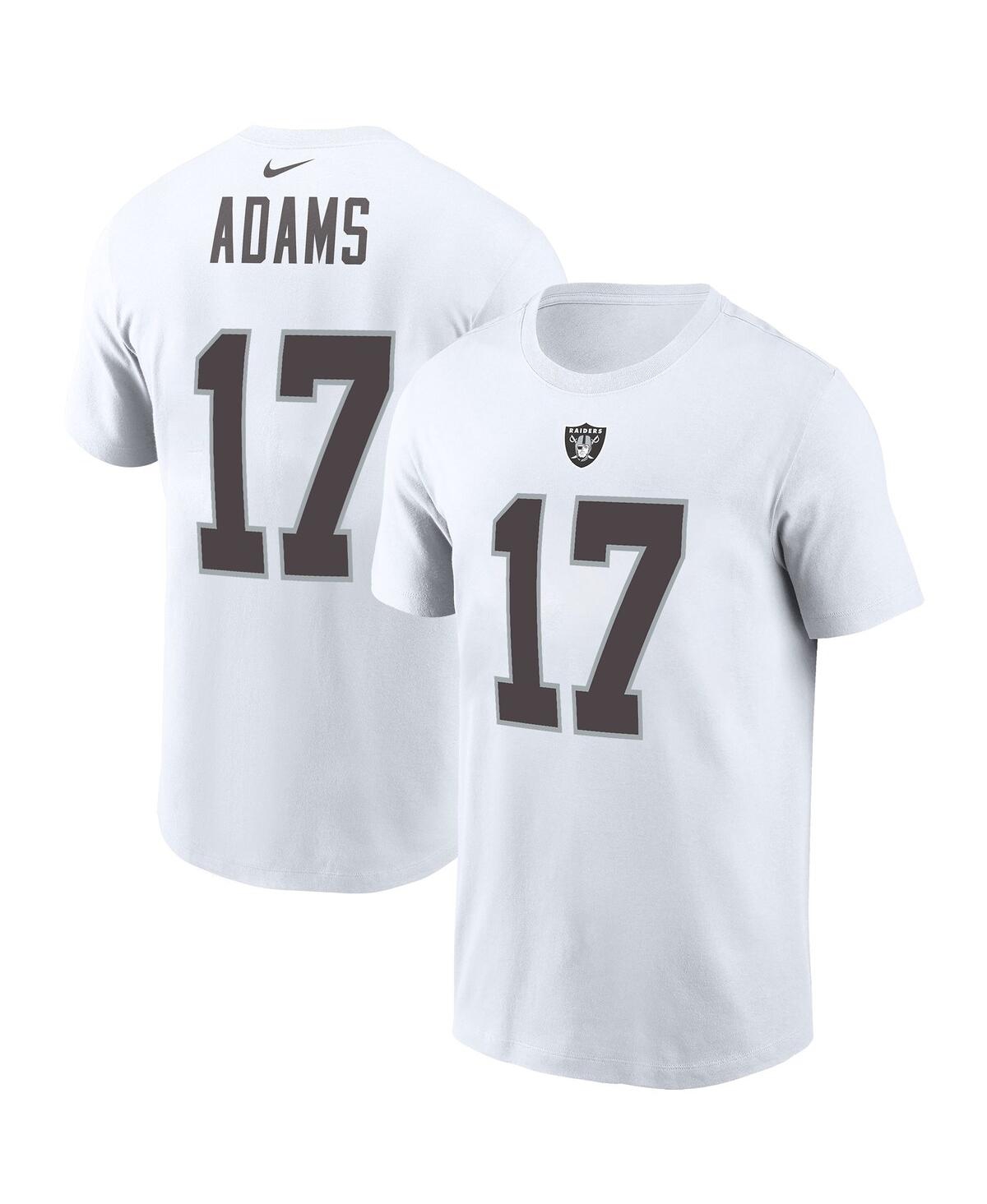 Shop Nike Men's  Davante Adams White Las Vegas Raiders Player Name & Number T-shirt