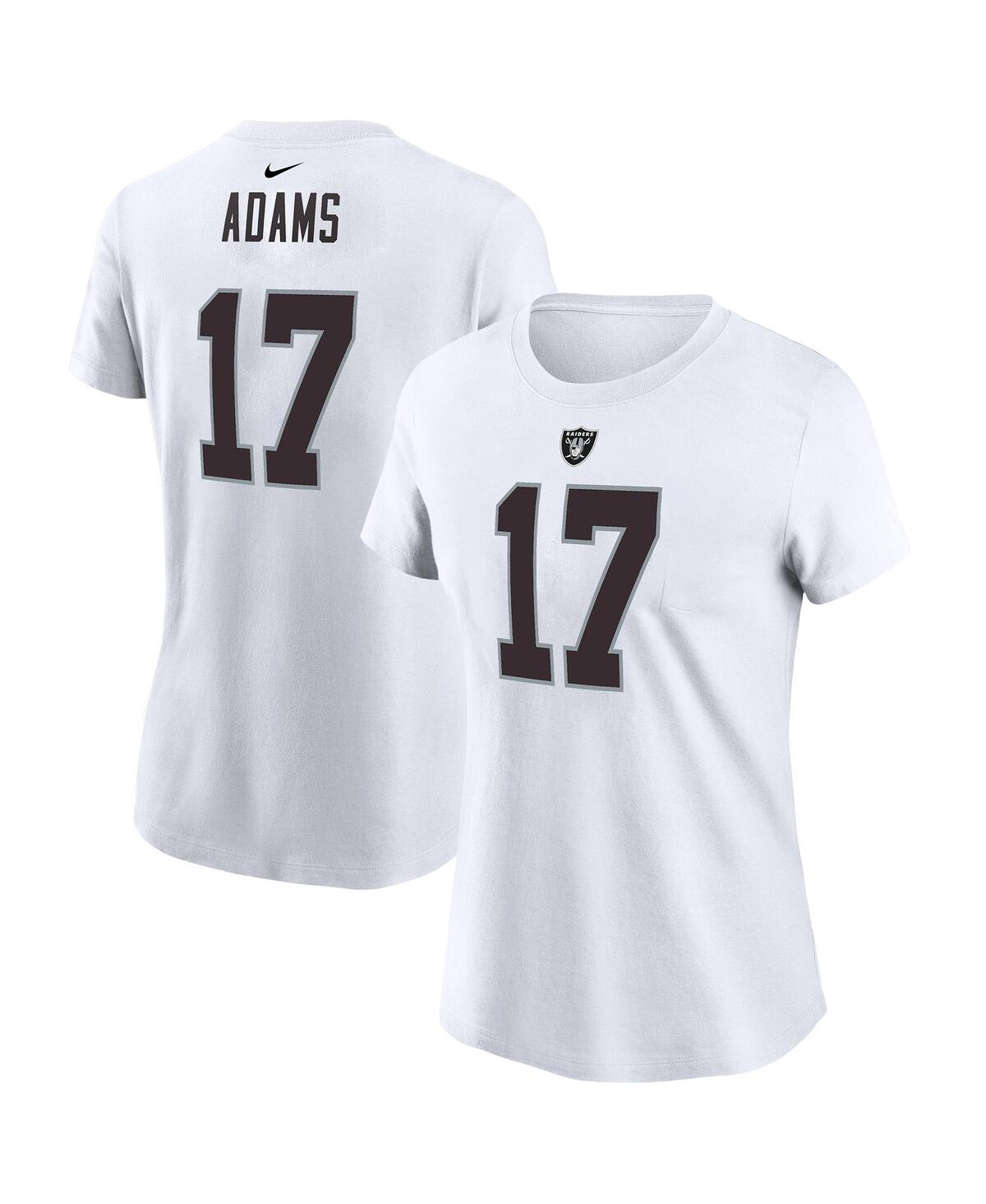 Nike Women's  Davante Adams White Las Vegas Raiders Player Name & Number T-shirt