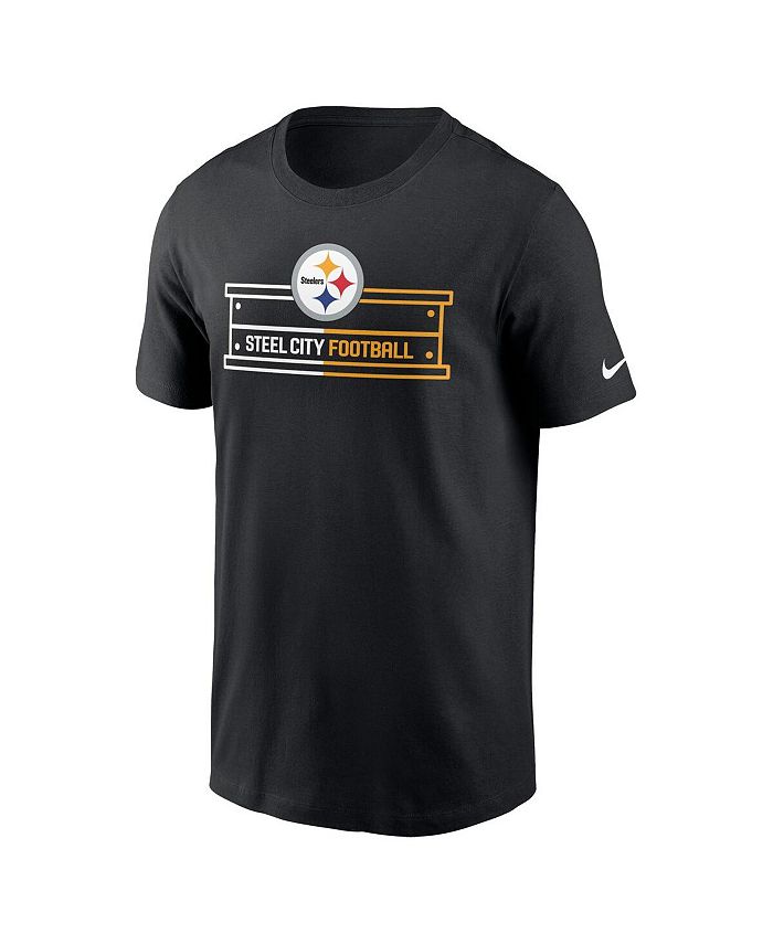 Nike Men's Black Pittsburgh Steelers Essential Local Phrase T-shirt ...