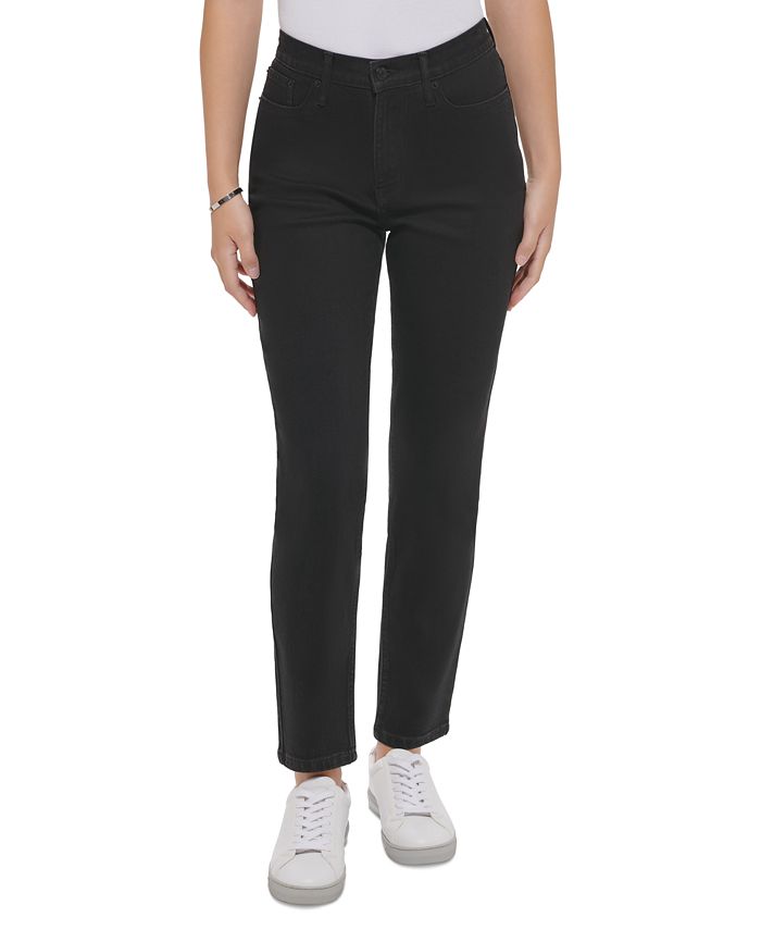Calvin Klein Jeans Petite High-Rise Slim Straight-Leg Whisper-Soft ...