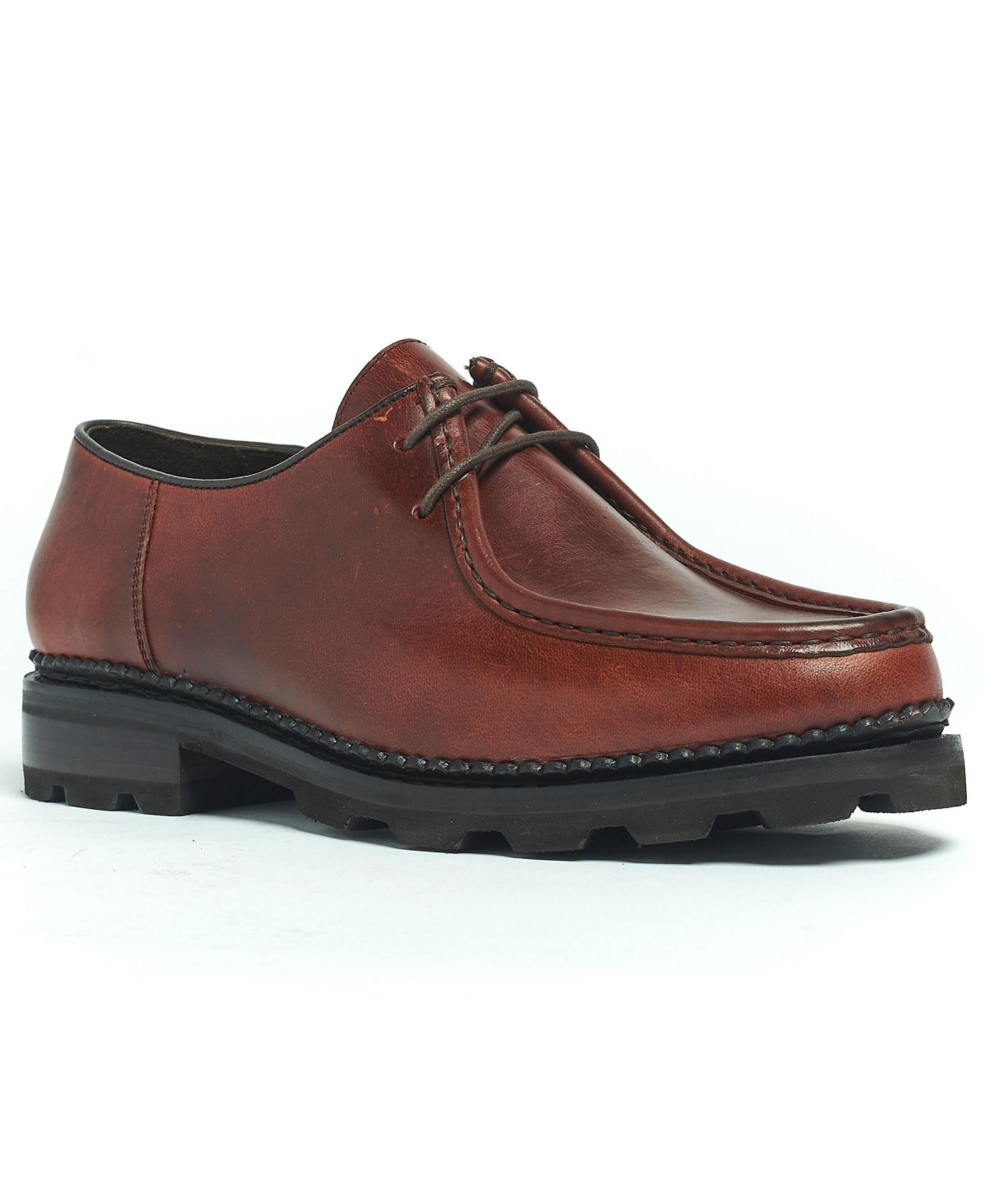 Men's Wright Moc Toe Lace-Up Shoes - Maroon