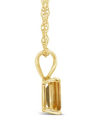 Citrine (1-5/8 ct.t.w) Pendant Necklace in 14K Yellow Gold