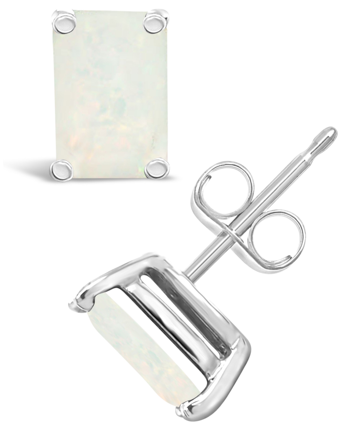 Opal (5/8 ct. t.w.) Stud Earrings in 14K Yellow Gold or 14K- White Gold