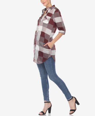 Women's Plaid Tunic Shirt