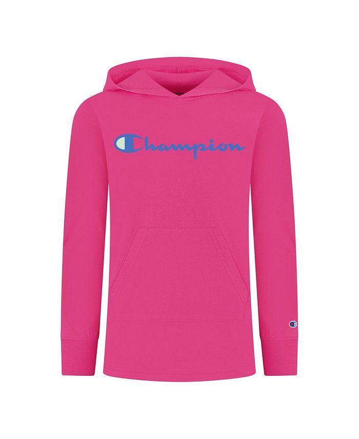 Champion hoodie writing on sleeve discount