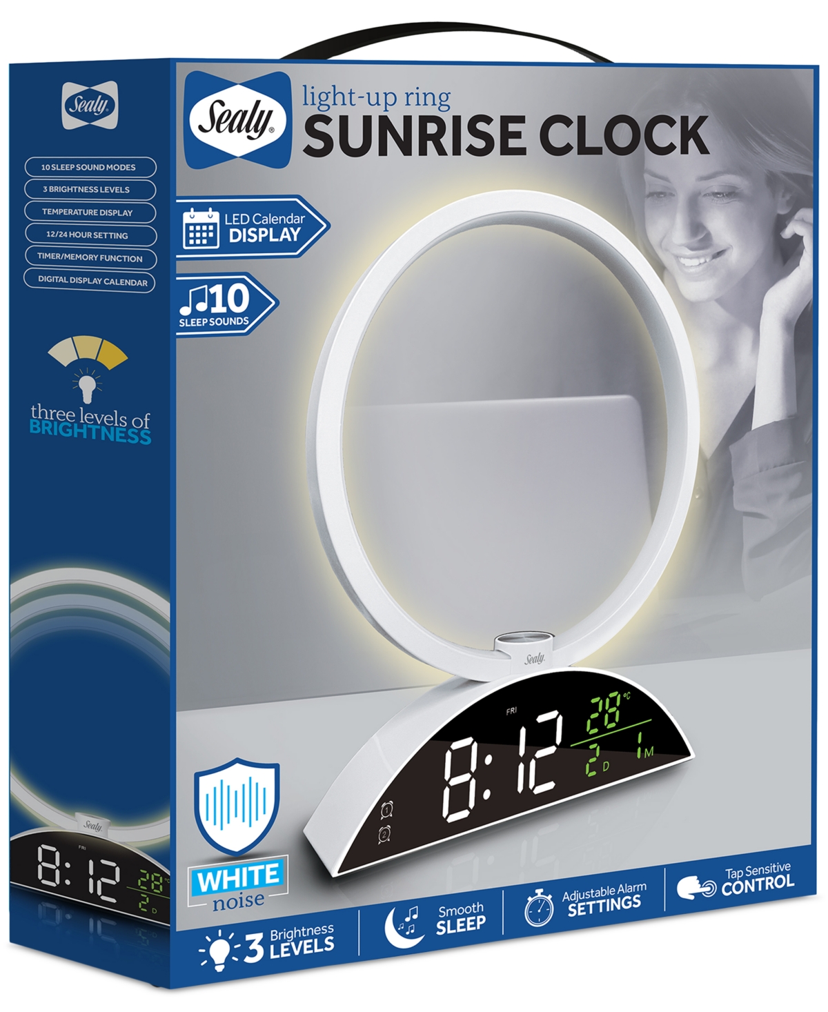 Shop Sealy Bluetooth Wake-up Music & Lights Alarm Clock In Black