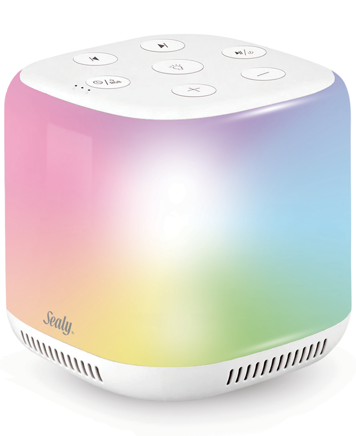 Sealy Cordless Light & Sound Multicolor Led Sleep Speaker In White