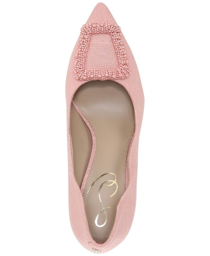 Sam Edelman Women's Harriett Scalloped Satin Embellished Pumps main image 1