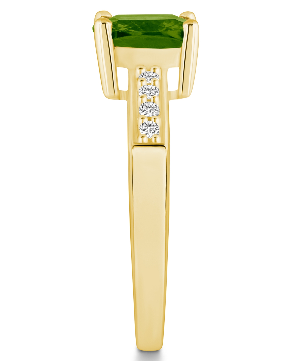 Macy'sand Diamond Ring (2-3/8 ct.t.w and 1/8 ct.t.w) 14K Yellow Gold - Peridot