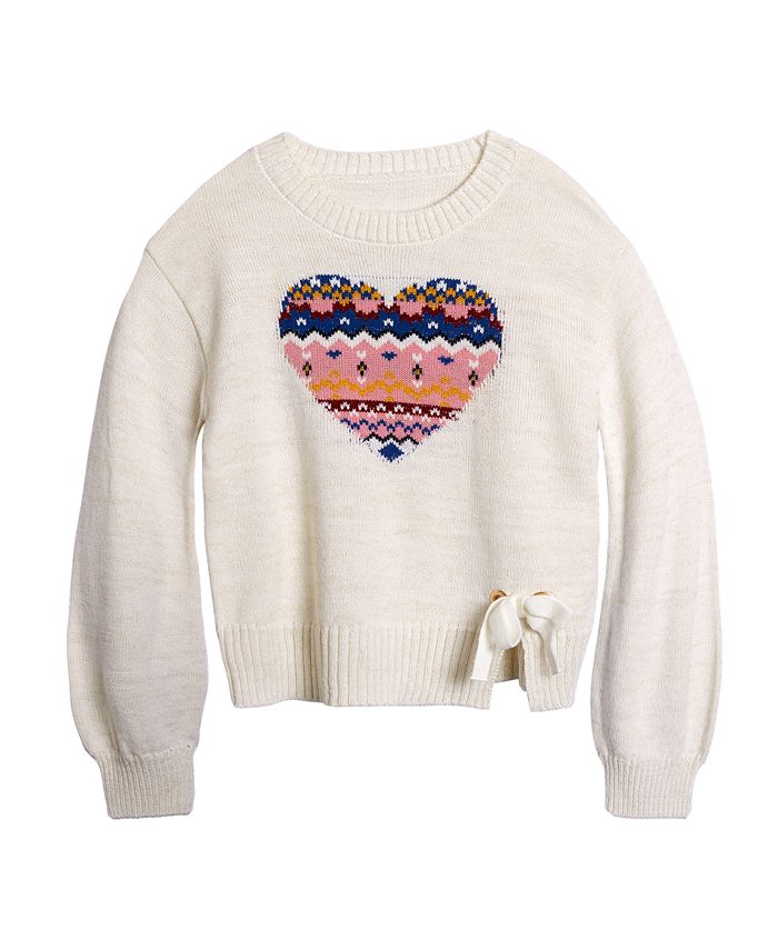 Epic Threads Big Girls Heart Bow Sweater Created For Macy s Macy s