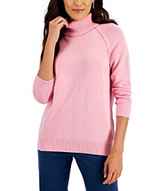 Petite Cotton Turtleneck Sweater, Created for Macy's
