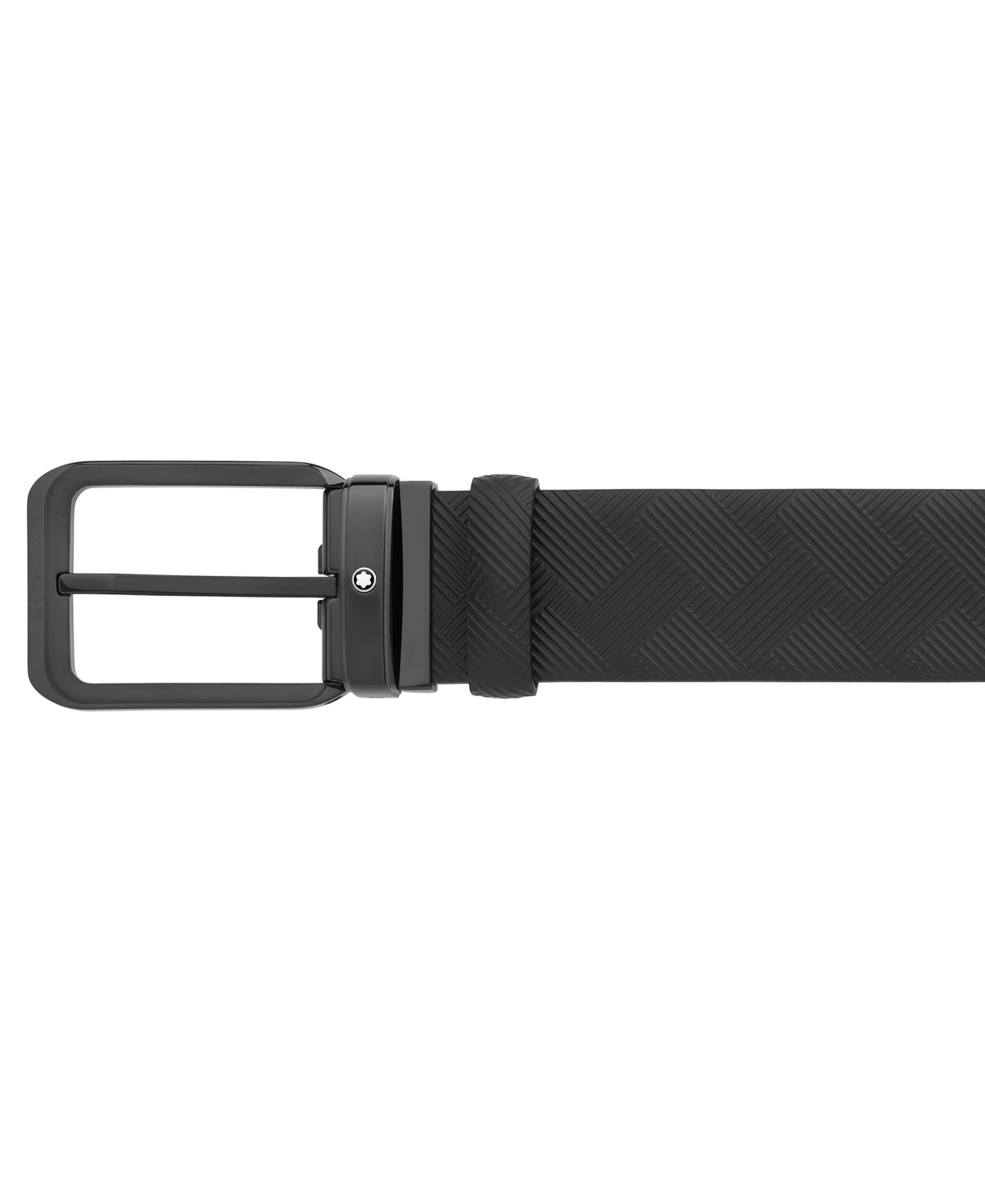 Montblanc Leather Reversible Belt In Black