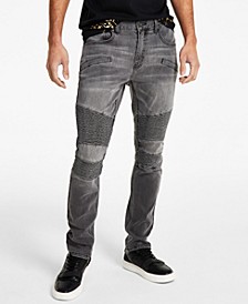 Men's Herbie Skinny-Fit Moto Jeans, Created for Macy's 