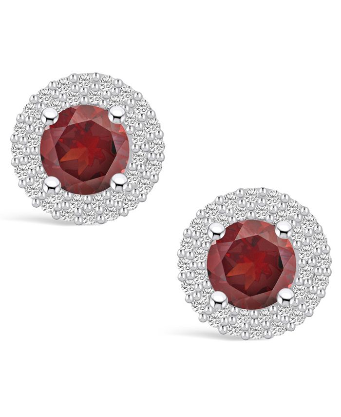 Macys garnet earrings Clearance