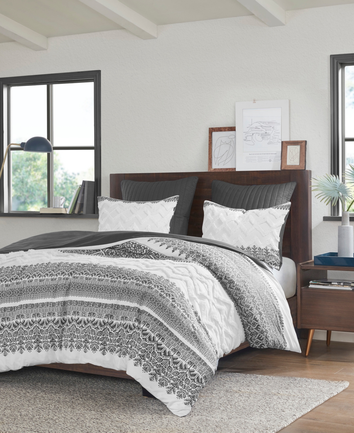 Ink+Ivy Mila Chenille 3-Pc. Duvet Cover Set