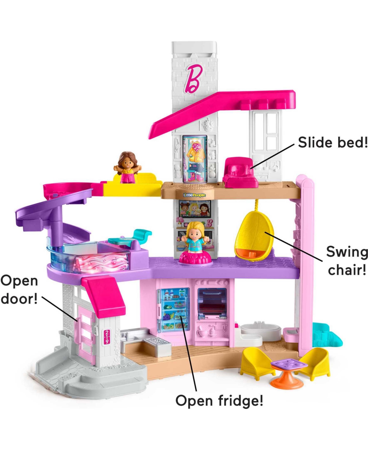 Shop Fisher Price Little People Barbie Little Dreamhouse Toddler Playset, Lights In Multi