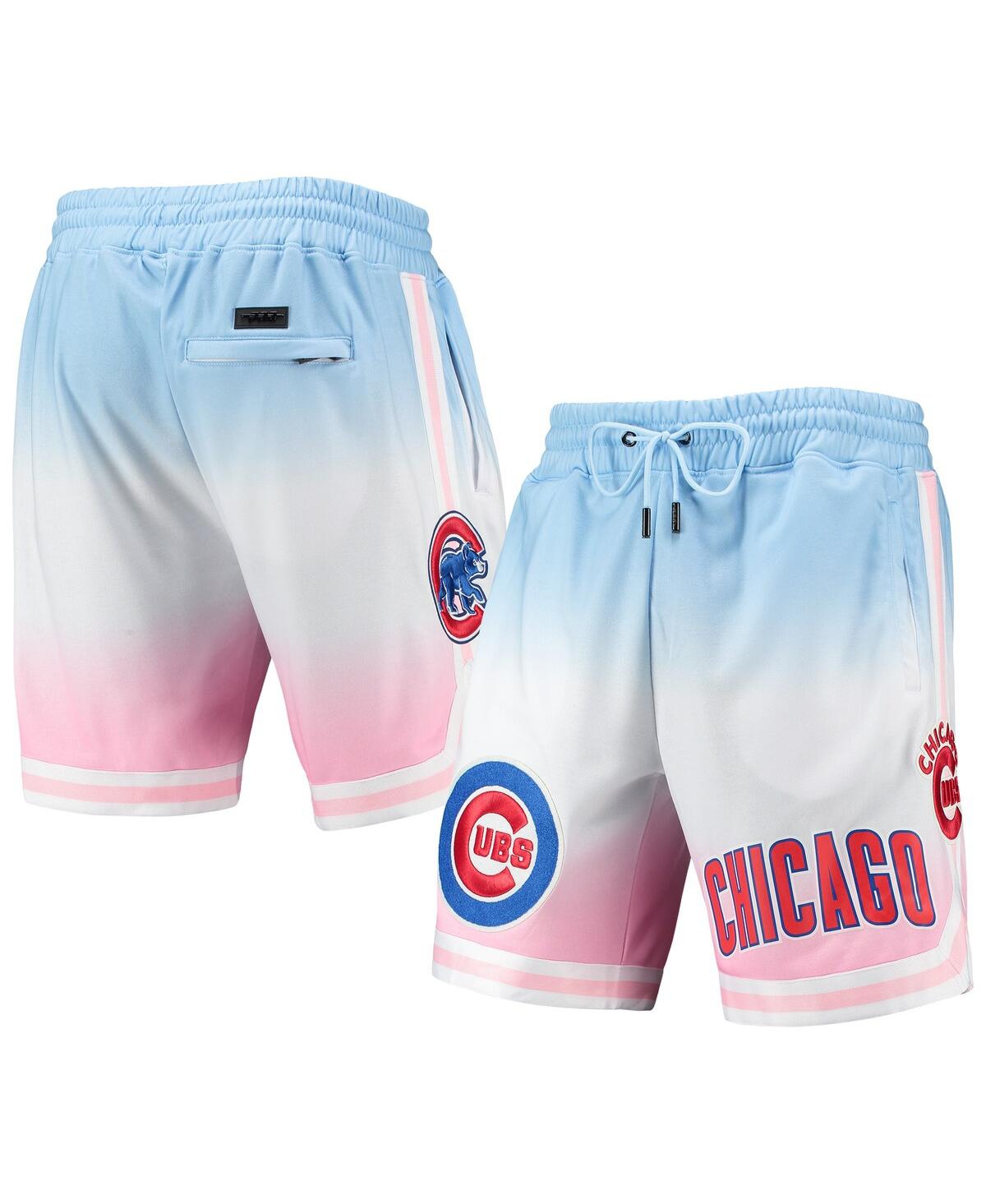 Shop Pro Standard Men's  Blue, Pink Chicago Cubs Team Logo Pro Ombre Shorts In Blue,pink