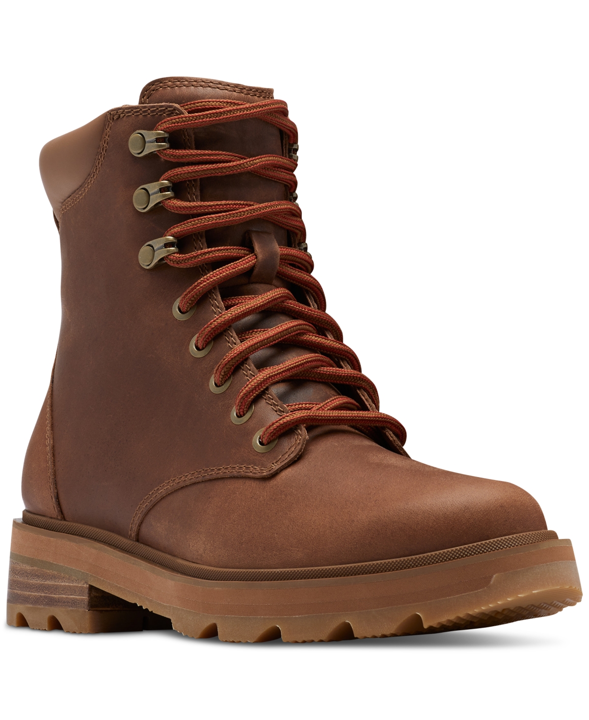 SOREL Lennox Waterproof LaceUp Boot in Velvet Tan/Gum 2 at Nordstrom
