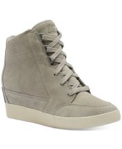 Gray sorel wedge top
