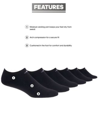 Women's 6-Pk. Athletic Cushioned No-Show Socks