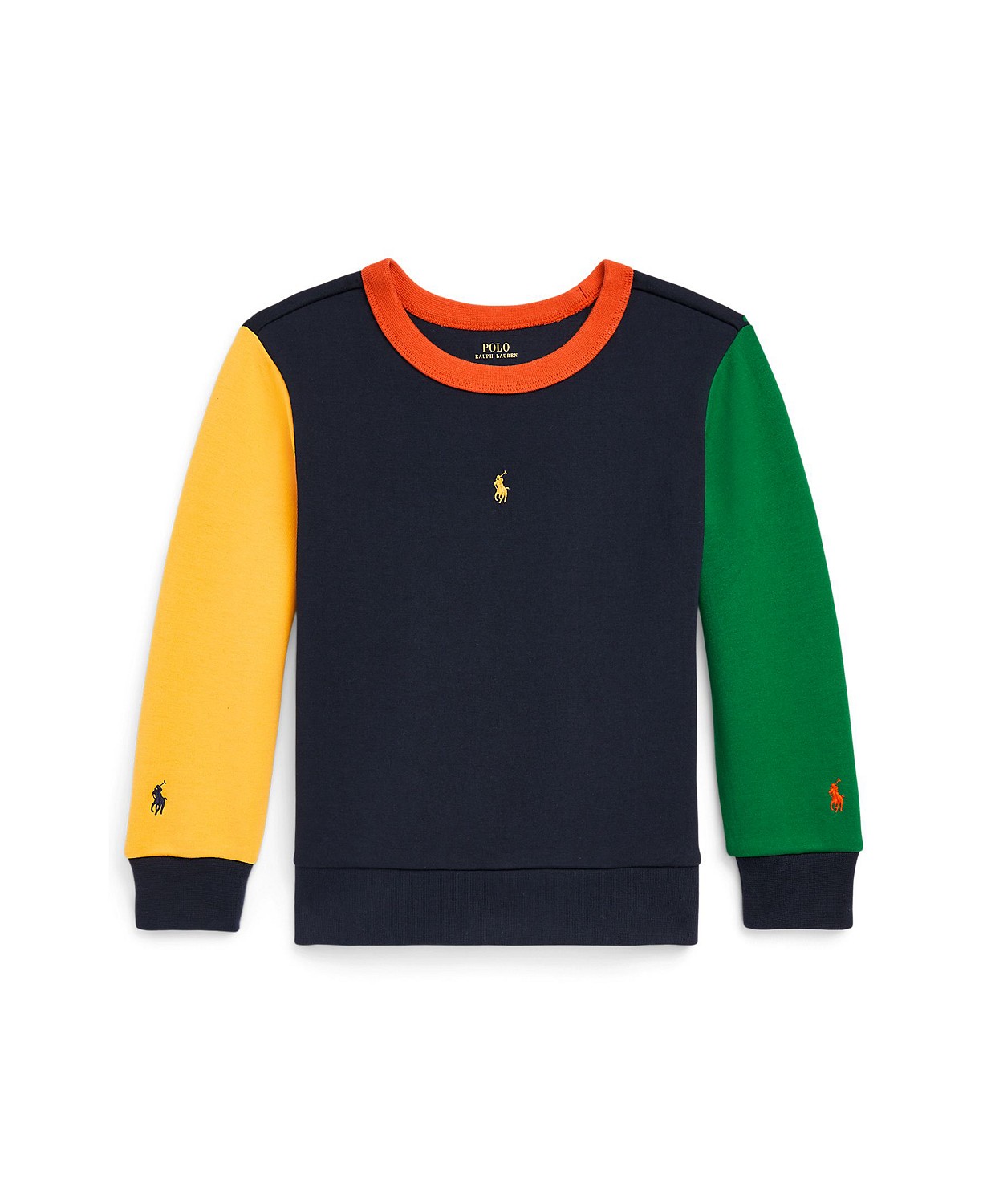 Little Boys Color-Blocked Double-Knit Sweatshirt