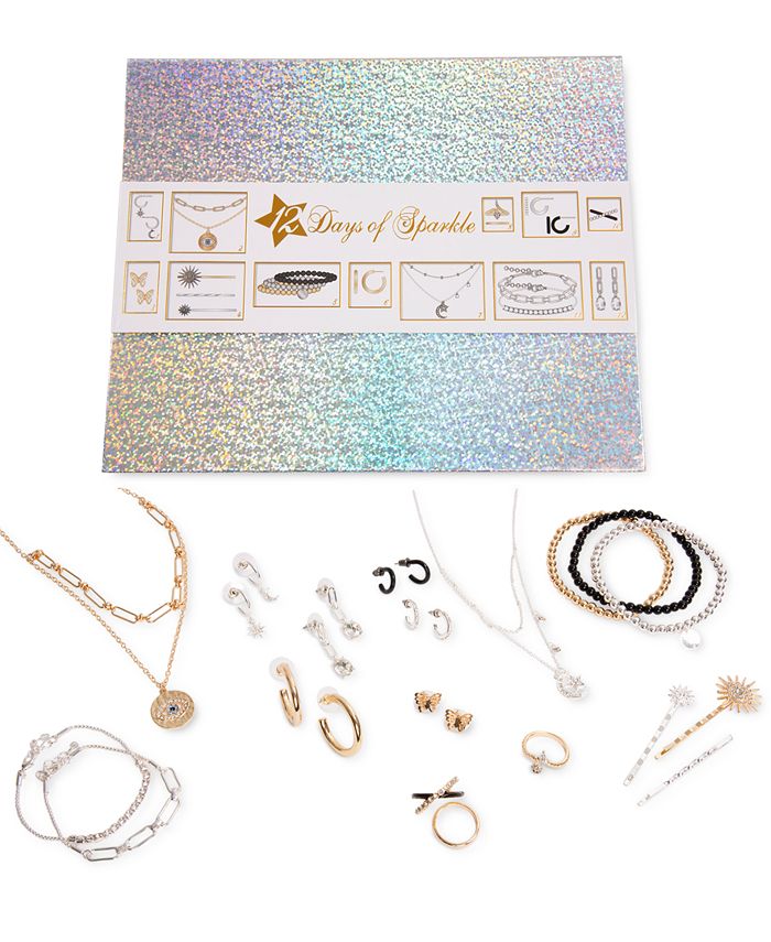 Jewelry Gift Set 12-Pc. Holographic Advent Calendar- Twelve Days