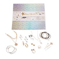 12-Piece Holographic Advent Calendar Twelve Days of Sparkle Jewelry Gift Set