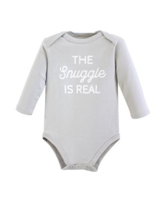 Baby Boys Hudson Unisex Essential Long-Sleeve Cotton Bodysuit Triple Set