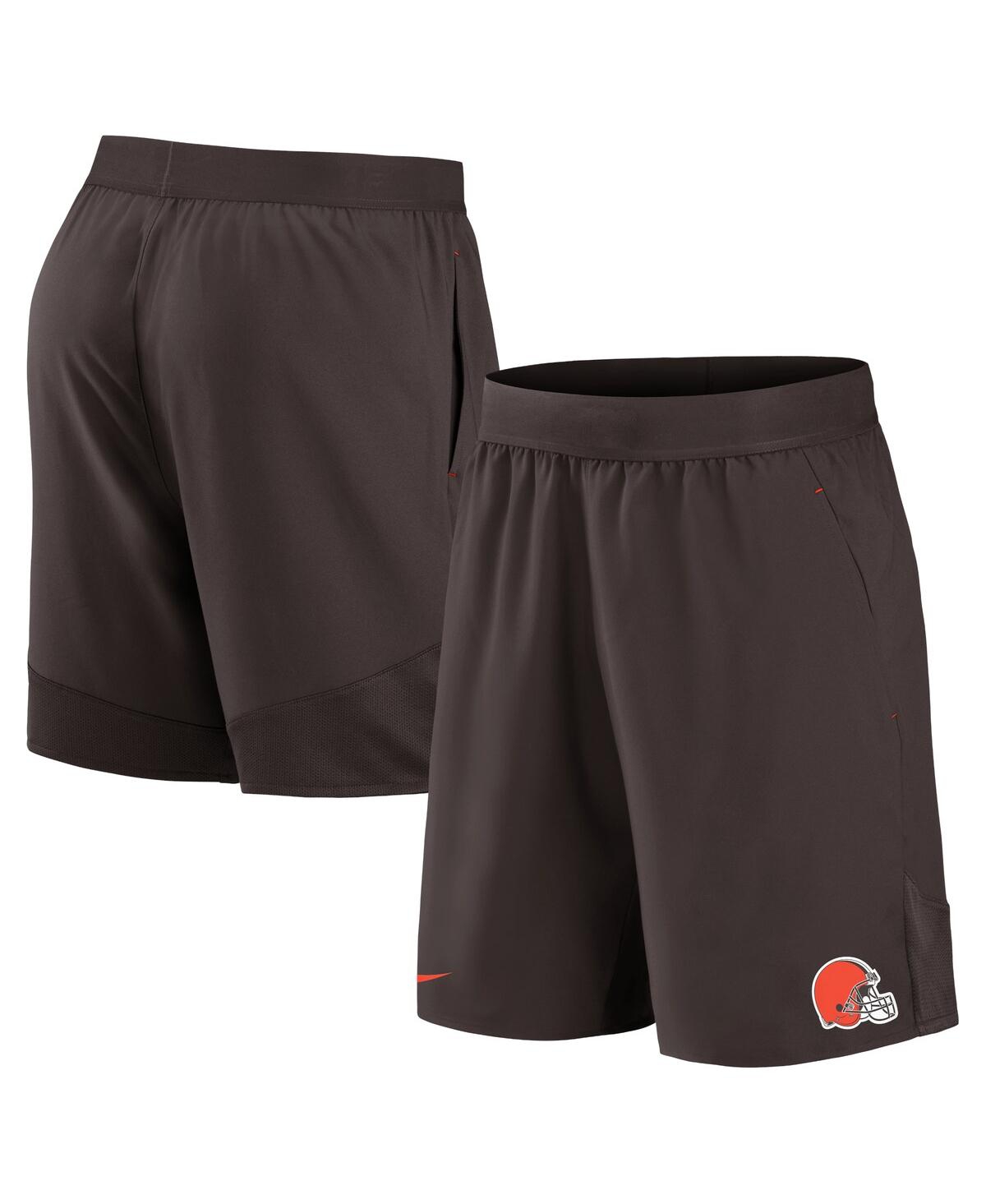 Shop Nike Men's  Brown Cleveland Browns Stretch Woven Shorts
