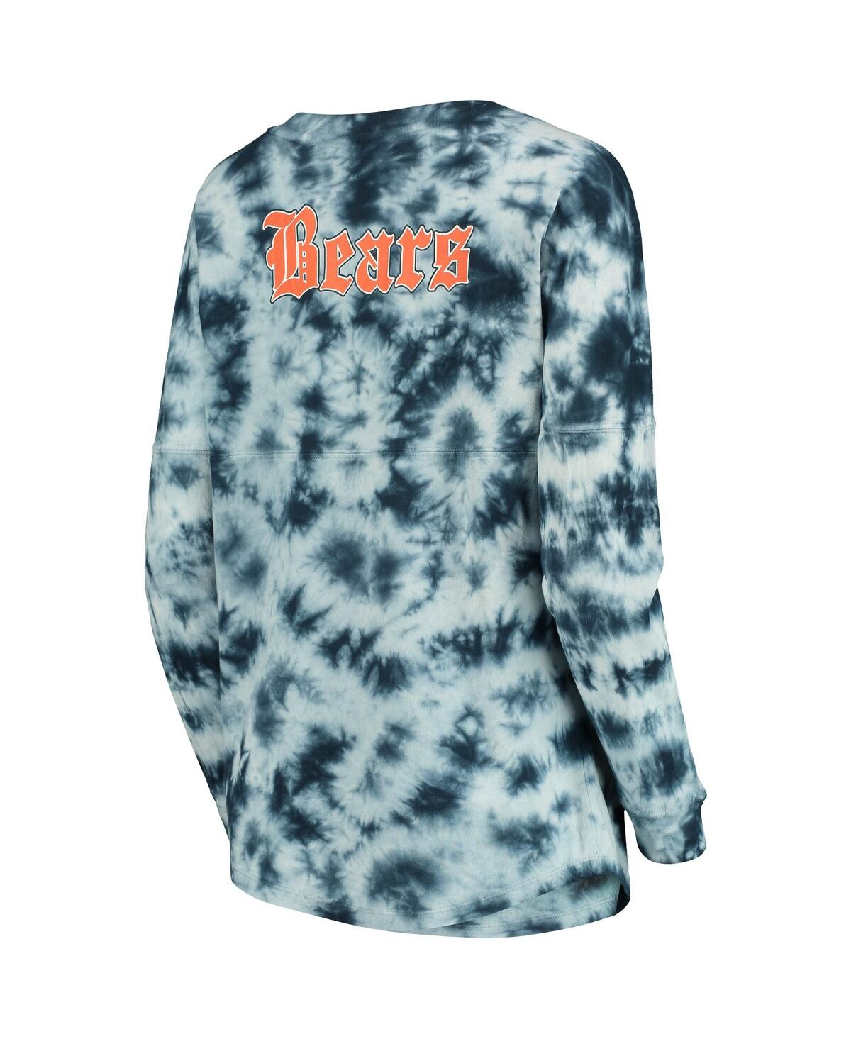NEW ERA WOMEN'S NEW ERA NAVY CHICAGO BEARS TIE-DYE LONG SLEEVE T-SHIRT 