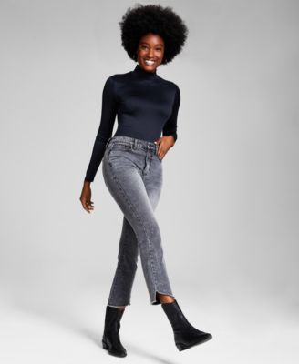 And Now This - Women's Mock-Turtleneck Long-Sleeve Bodysuit