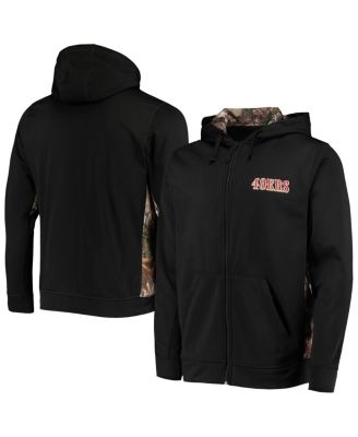 Мужская толстовка Dunbrooke Mens Dunbrooke Black and Realtree Camo San Francisco 49ers Decoy Tech с капюшоном из флиса на молнии