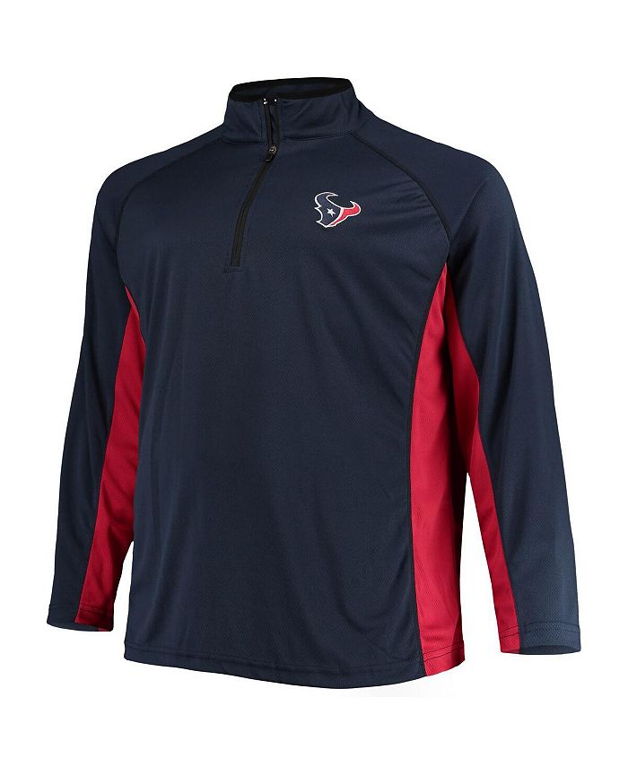 Fanatics Men's Navy, Red Houston Texans Big and Tall Polyester Quarter ...