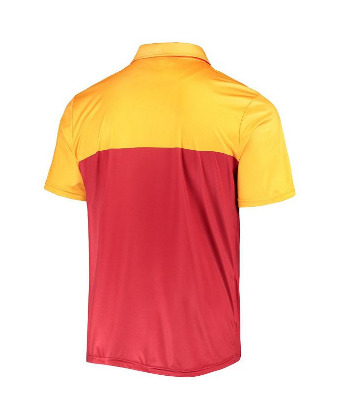 FOCO Men's Gold, Red Kansas City Chiefs Retro Colorblock Polo Shirt ...