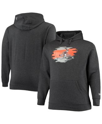Men's Charcoal Cleveland Browns Big and Tall Primary Logo Pullover Hoodie