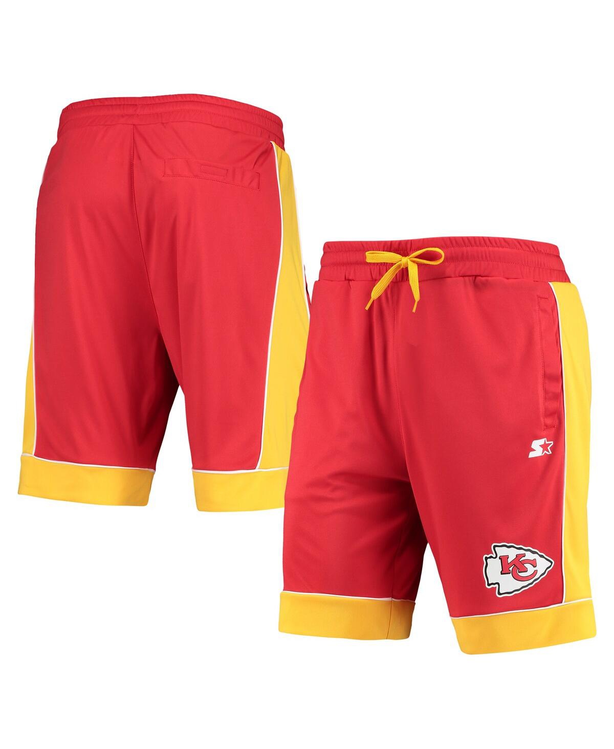 Shop Starter Men's  Red, Gold Kansas City Chiefs Fan Favorite Fashion Shorts In Red,gold