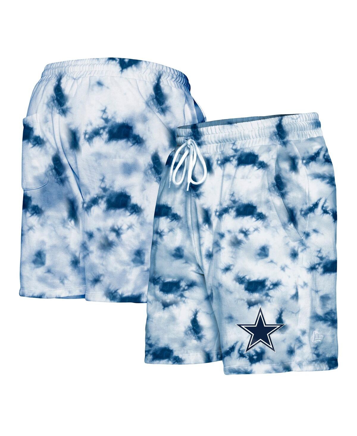 NEW ERA MEN'S NEW ERA NAVY DALLAS COWBOYS TIE-DYE SHORTS 