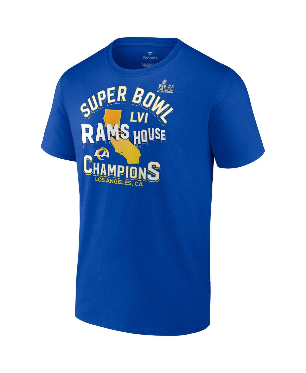 Men's FanaticsLos Angeles Rams Super Bowl Lvi Champions Hometown Hard Count T-shirt - Royal