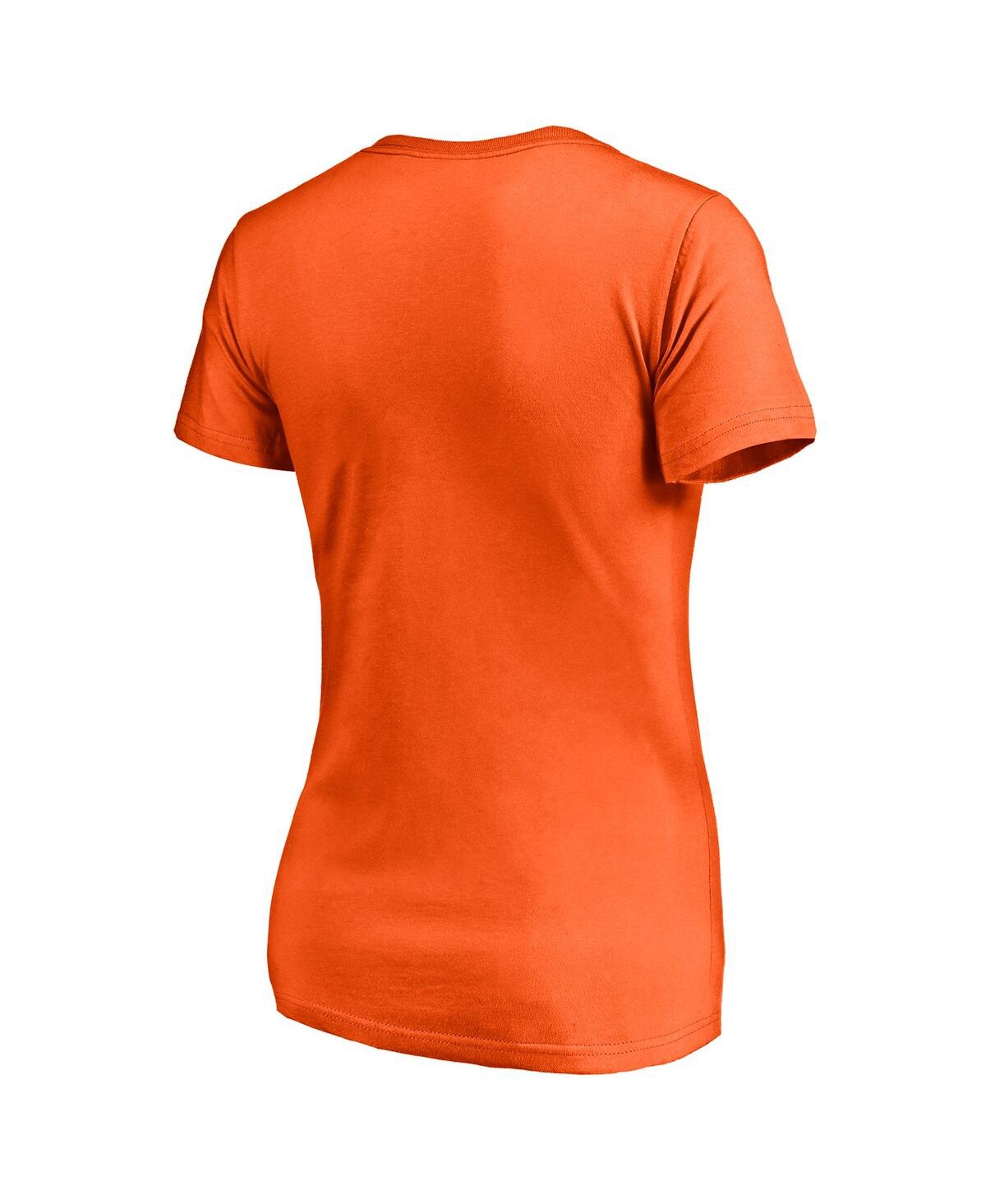 Shop Fanatics Women's  Orange Denver Broncos Reunited In Orange V-neck T-shirt