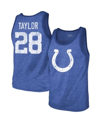 Men's Threads Jonathan Taylor Heathered Royal Indianapolis Colts Player Name and Number Tri-Blend Tank Top