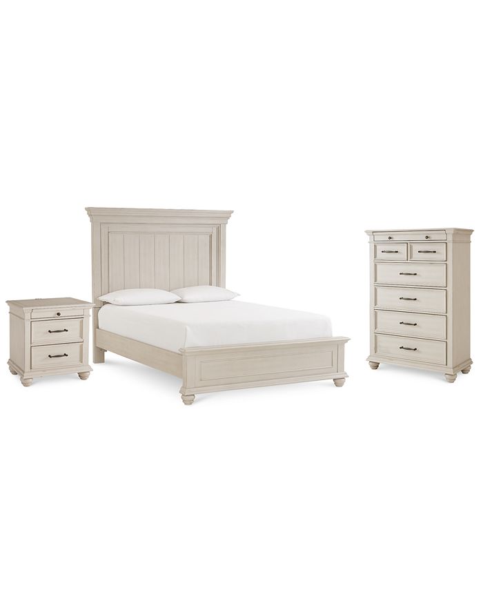 Furniture Quincy Grey Bedroom Furniture, 3Pc. Set (Queen Bed