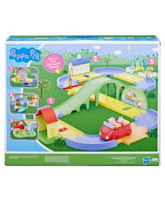 Peppa Pig All Around Peppa's Town Set with Adjustable Track, Car