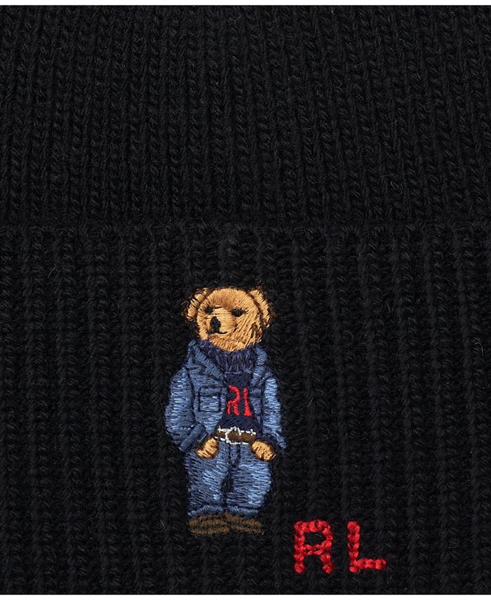 Polo Ralph Lauren Solid Denim Bear Beanie & Reviews - Hats, Gloves 