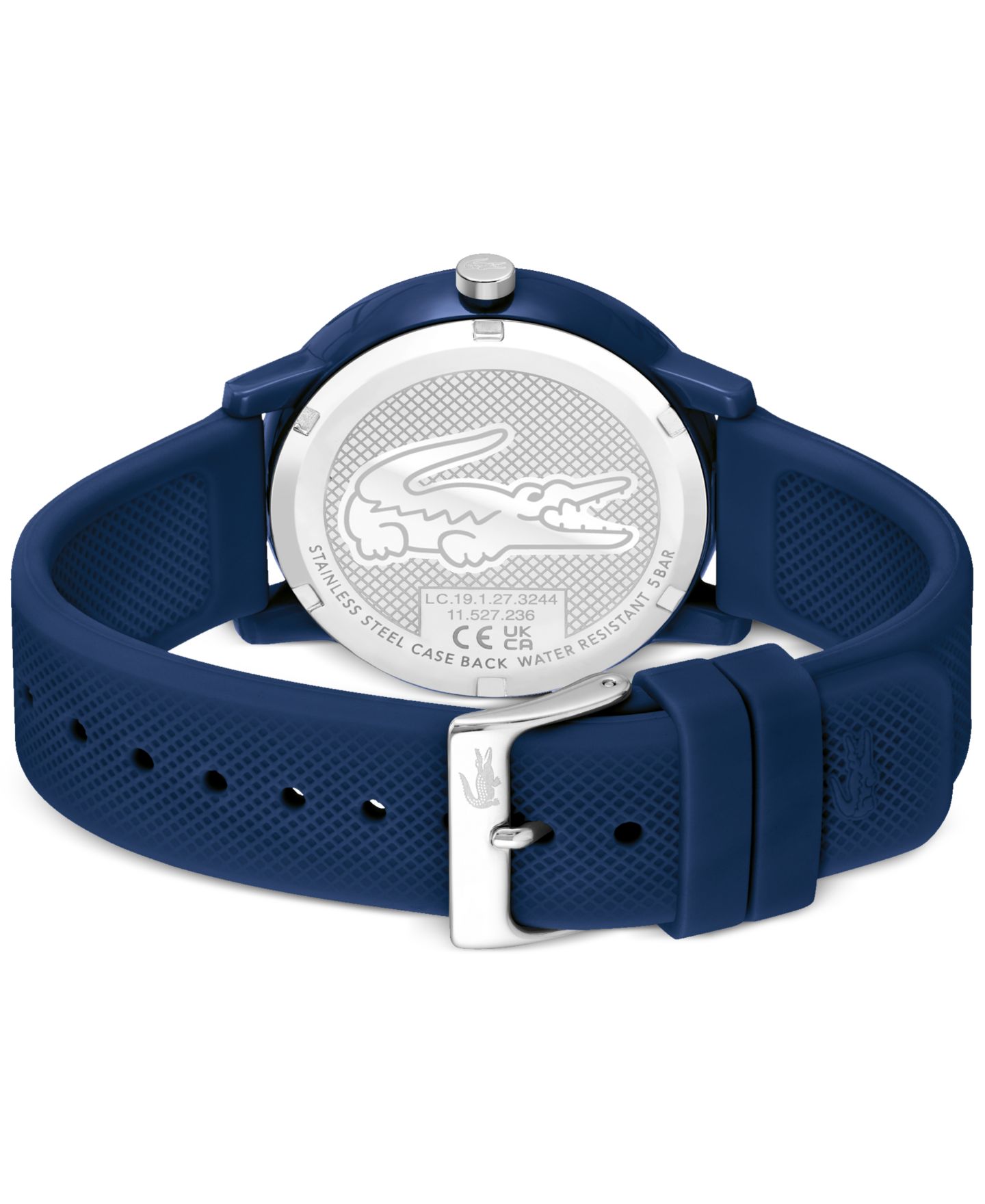 Мужские часы Lacoste L.12.12 Blue Silicone Strap Watch 42mm — фото 3