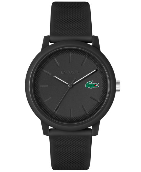 Мужские часы Lacoste L.12.12 Black Silicone Strap Watch 42mm