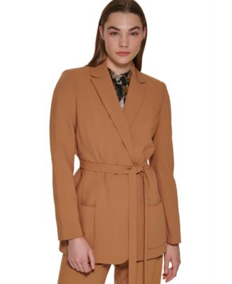 Calvin Klein Women's Tie Waist Blazer 