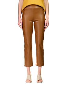 Women's Carnaby Faux-Leather Cropped Leggings